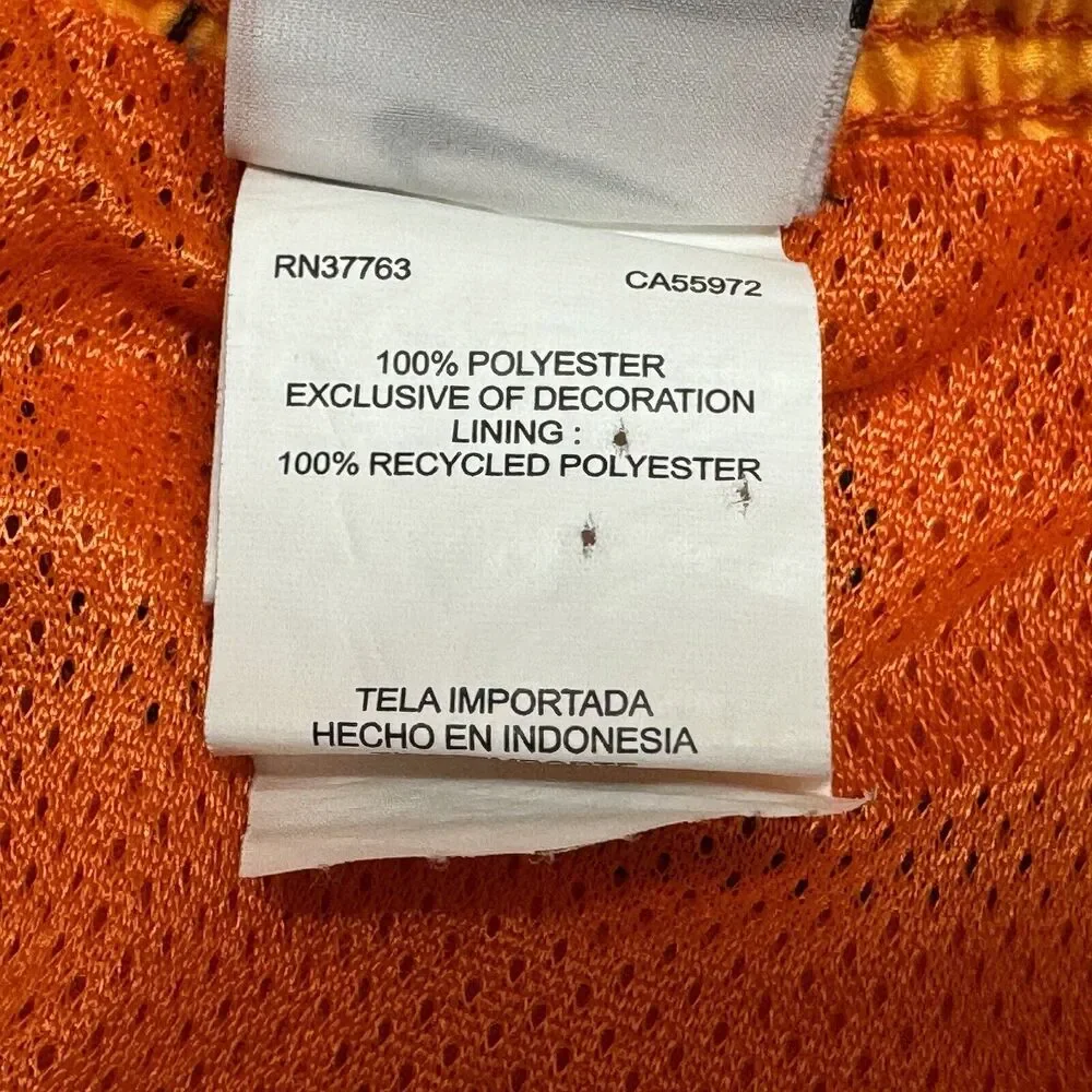 NIKE Men's Board Shorts Swim Trunks Mesh Lining Size Large Orange/Yellow Pockets